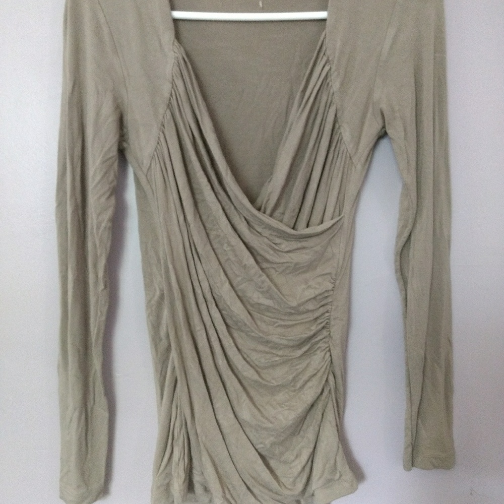 Ruched Green Top